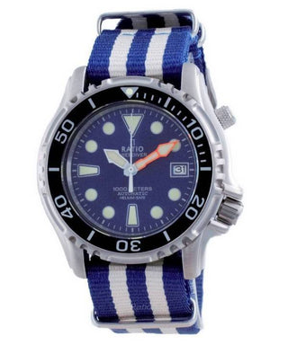 Front view of Ratio 1066KE20-33VA-BLU-VAR-NATO2 Mens Watch on white background