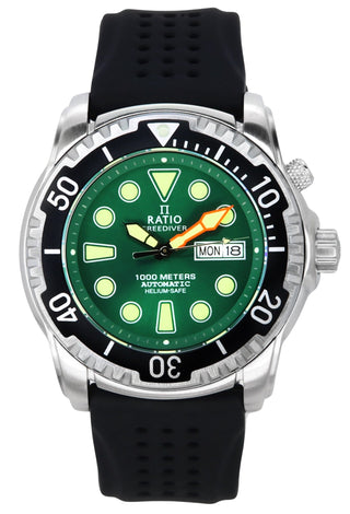 Front view of Ratio 1068HA90-34VA-GRN-V02 Mens Watch on white background