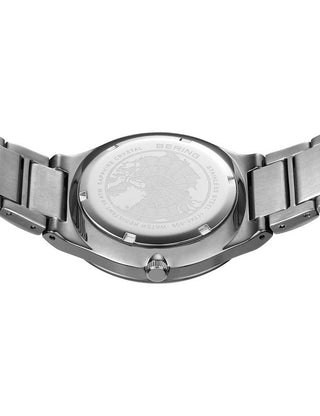 Angle shot of Bering 11740-009 Grey Dial Silver Stainless Steel Unisex Watch on white background