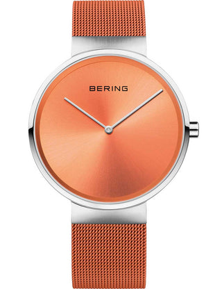 Front view of Bering 14539-505 Stainless Steel Unisex Watch on white background