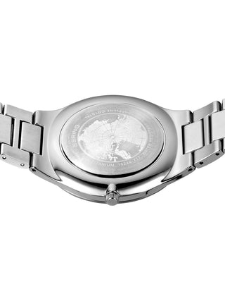 Angle shot of Bering 15240-777 Blue Dial Silver Titanium Unisex Watch on white background