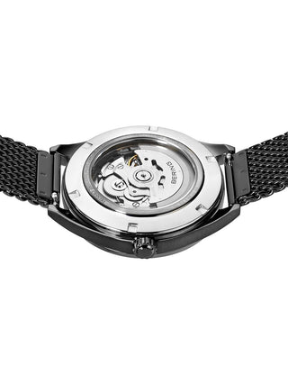 Angle shot of Bering 16743-377 Grey Stainless Steel Unisex Watch on white background