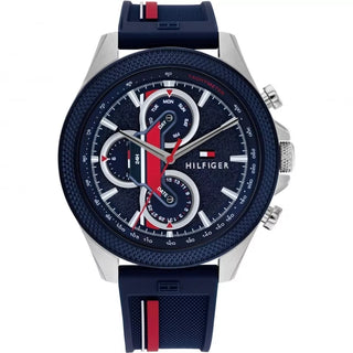 Front view of Tommy Hilfiger Clark 1687492 Watch on white background