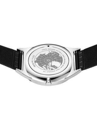 Angle shot of Bering 17140-102 Black Stainless Steel Unisex Watch on white background