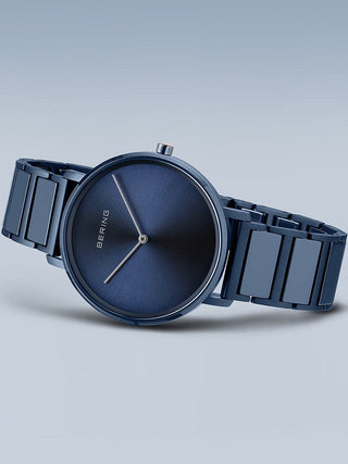 Angle shot of Bering 18531-797 Blue Womens Watch on white background