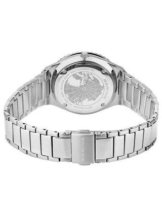 Angle shot of Bering 18936-707 Silver Stainless Steel Womens Watch on white background