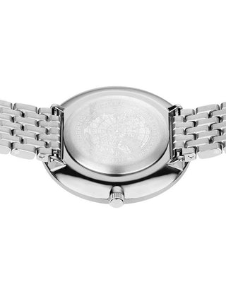 Angle shot of Bering 19334-004 White Dial Silver Titanium Womens Watch on white background