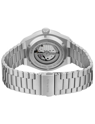 Angle shot of Bering 19441-701 Silver Stainless Steel Unisex Watch on white background