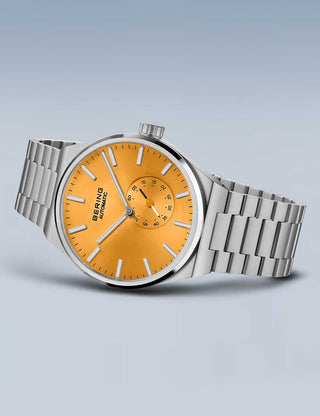 Angle shot of Bering 19441-701 Silver Stainless Steel Unisex Watch on white background