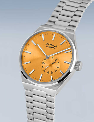 Angle shot of Bering 19441-701 Silver Stainless Steel Unisex Watch on white background