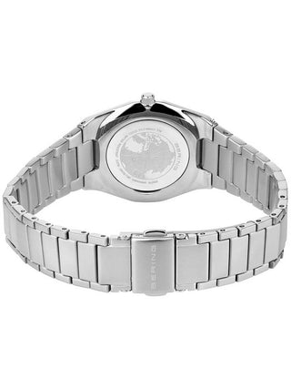 Angle shot of Bering 19632-700 Silver Stainless Steel Womens Watch on white background