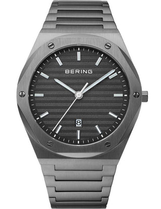 Front view of Bering 19742-777 Grey Stainless Steel Unisex Watch on white background