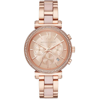 Front view of Michael Kors Chronograph MK6560 Womens Watch on white background