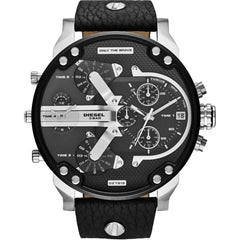 Diesel Mr Daddy Chronograph DZ7313 Black Leather Mens Watch