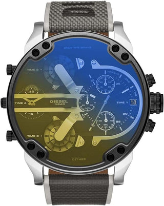 Front view of Diesel Mr Daddy 20 DZ7429 Mens Watch on white background