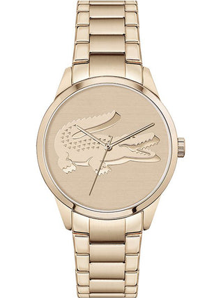 Front view of Lacoste 2001172 Rose Gold Stainless Steel Womens Watch on white background