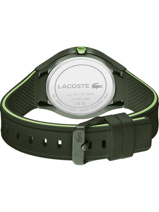 Angle shot of Lacoste 2011268 Green Silicone Unisex Watch on white background