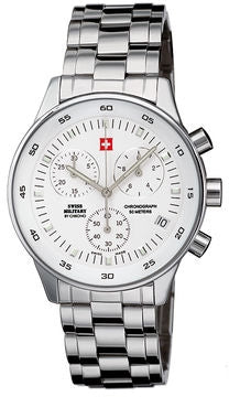 Front view of Swiss Military By Chrono Chronograph 30052.02 Mens Watch on white background