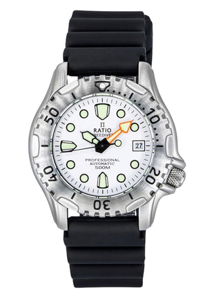 Front view of Ratio 32GS202A-WHT Mens Watch on white background