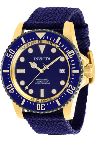 Front view of Invicta Pro Diver INV38239 Blue Rubber Mens Watch on white background