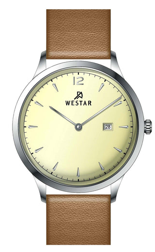 Front view of Westar 50217STN182 Mens Watch on white background