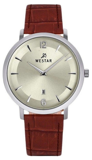 Front view of Westar 50219STN122 Mens Watch on white background