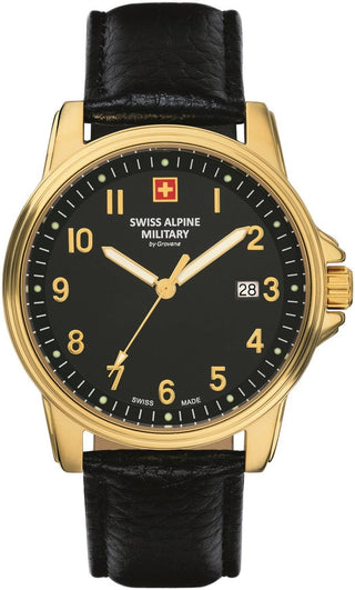 Front view of Swiss Alpine Military 7011.1517.-.GW Mens Watch on white background