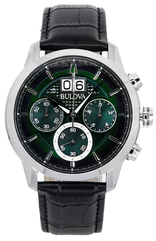 Front view of Bulova 96B310 Mens Watch on white background