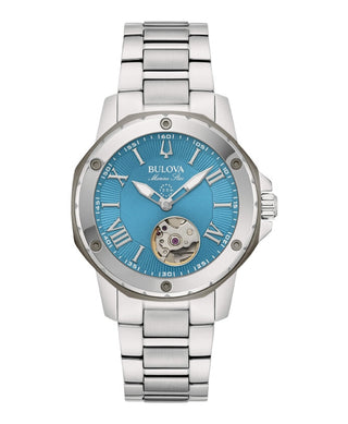 Front view of Bulova Marine Star 98L317 Womens Watch on white background