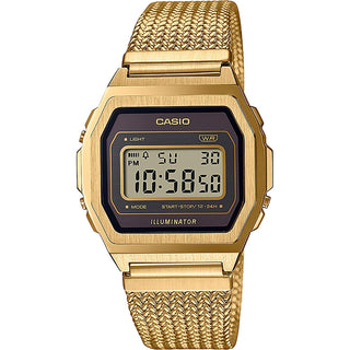 Front view of Casio A1000MGA-5EF Unisex Watch on white background