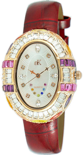 Front view of Adee Kaye AK2113-LRG.-.NS Womens Watch on white background