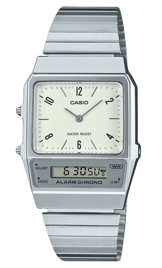 Front view of Casio AQ-800E-7A2 Mens Watch on white background