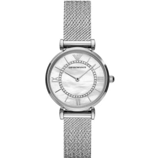 Front view of Emporio Armani Gianni T-Bar AR11319 Womens Watch on white background