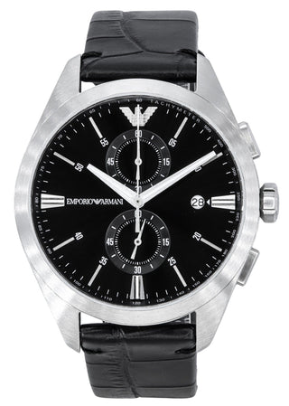 Front view of Emporio Armani Claudio Chronograph AR11542 Mens Watch on white background