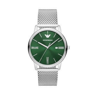 Front view of Emporio Armani Minimalist AR11578 Mens Watch on white background