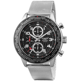 Front view of Aviator Chronograph AVW79886G407 Mens Watch on white background