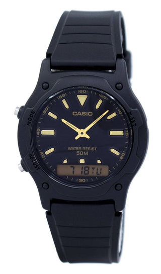 Front view of Casio AW-49HE-1AVDF Mens Watch on white background