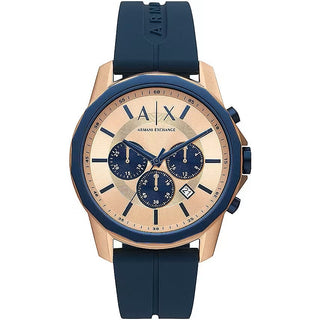 Front view of Armani Exchange Banks Chronograph AX1730 Mens Watch on white background