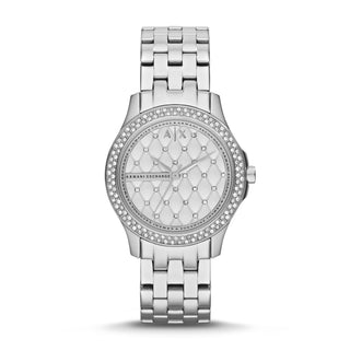 Front view of Armani Exchange AX5215 Womens Watch on white background