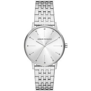 Front view of Armani Exchange Lola AX5578 Womens Watch on white background