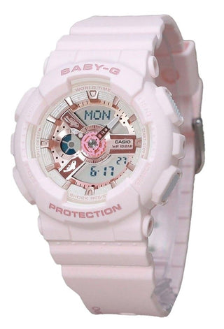 Front view of Casio BA-110AQ-4A Womens Watch on white background