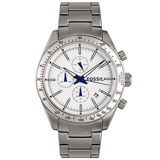 Front view of Fossil Chronograph BQ2106 Mens Watch on white background