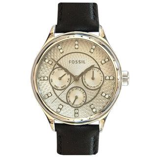 Front view of Fossil Carissa BQ3125 Womens Watch on white background