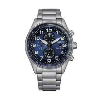 Front view of Citizen CA0770-72L Watch on white background