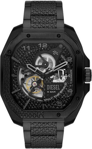 Front view of Diesel Flayed Automatic DZ7472 Mens Watch on white background