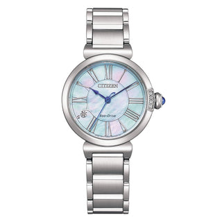 Front view of Citizen EM1060-87N Watch on white background