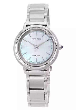 Front view of Citizen EM1100-84D Womens Watch on white background