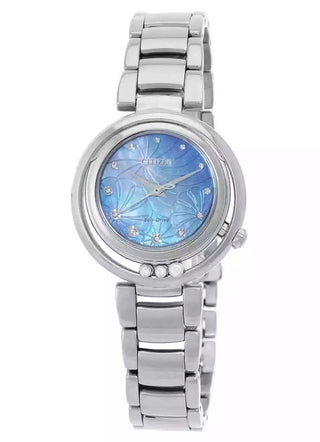 Front view of Citizen EM1110-81N Womens Watch on white background