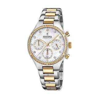 Front view of Festina Boyfriend Chronograph F20402_1 Womens Watch on white background