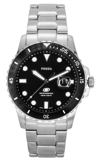 Front view of Fossil Blue Dive FS6032 Mens Watch on white background